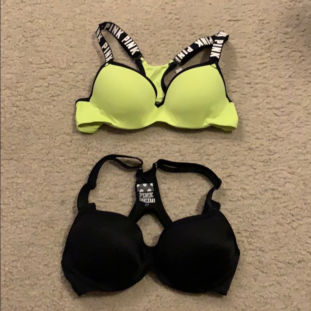 Pink victors secret race back sport bra